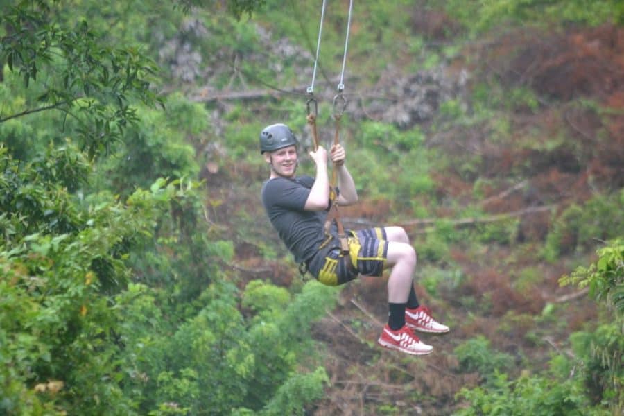 Zip line in Roatan