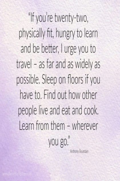 Anthony Bourdain on Travel