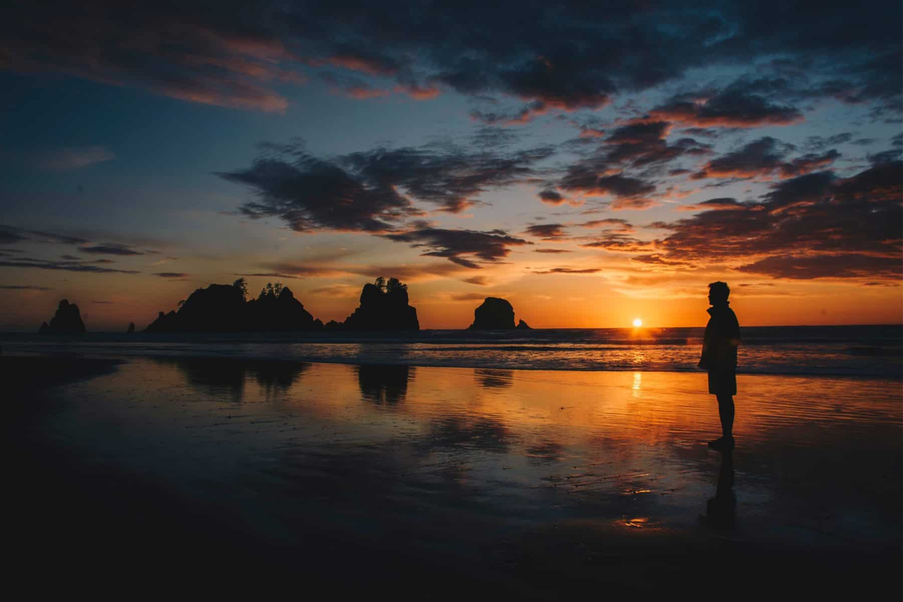 Shi Shi Beach at Sunset