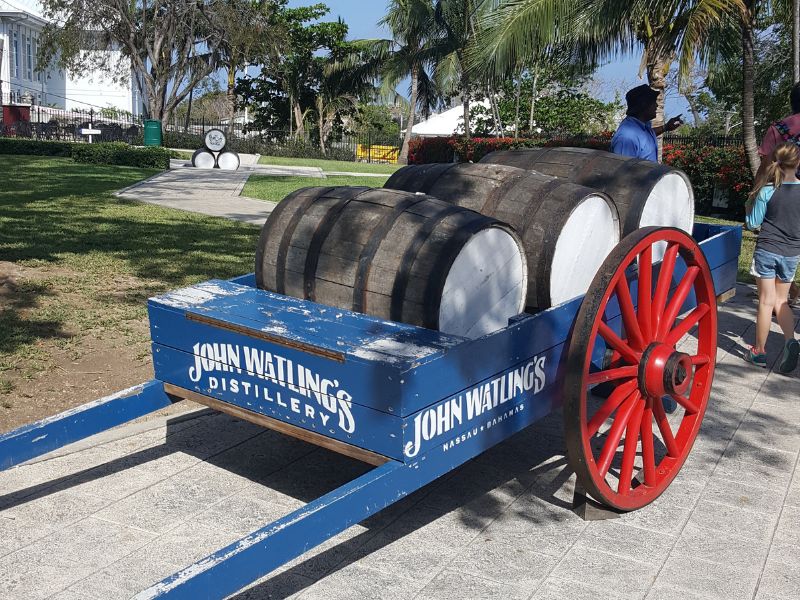 Is Nassau Worth It? Should You Stay On The Ship? 7
A view of three large rum barrels at John Watling's Distillery, symbolizing the distillery's rich tradition in rum production.