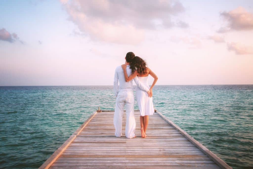 15 Romantic Travel Bucket List Locations for Couples 17 A Couple in the Maldives