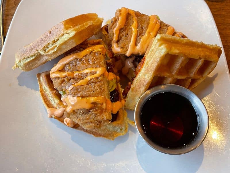 Chicken and Waffles at the Lodge at Whitefish Resort