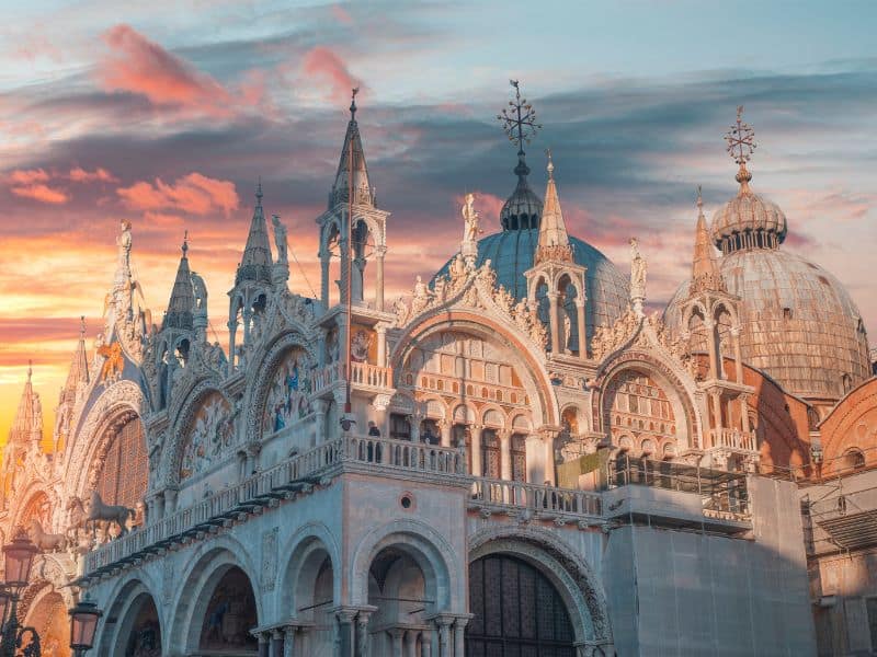 Venice Italy Cruise Port Guide: Everything You Need to Know 6 St Marks with pink and blue sky