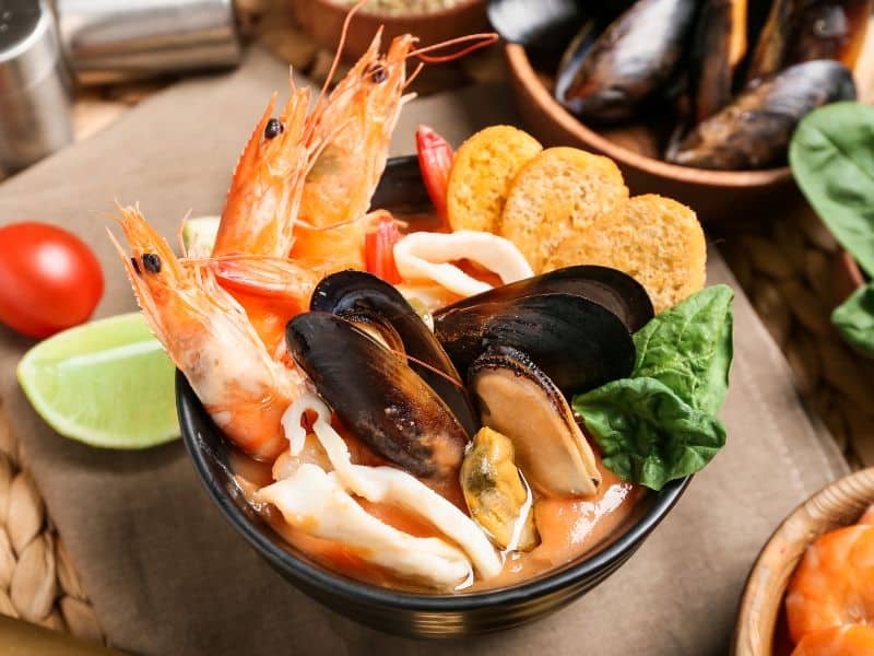 10 Best Livorno Shore Excursions 10 The irresistible flavors of Livorno, Italy, with a must-try dish the delectable Cacciucco, a mouthwatering seafood stew bursting with fresh shrimp, mussles, mix with white wine in a rich tomato-based broth.