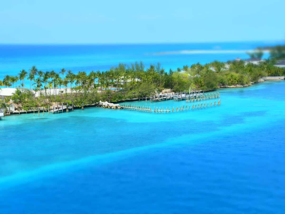Blue waters around Nassau