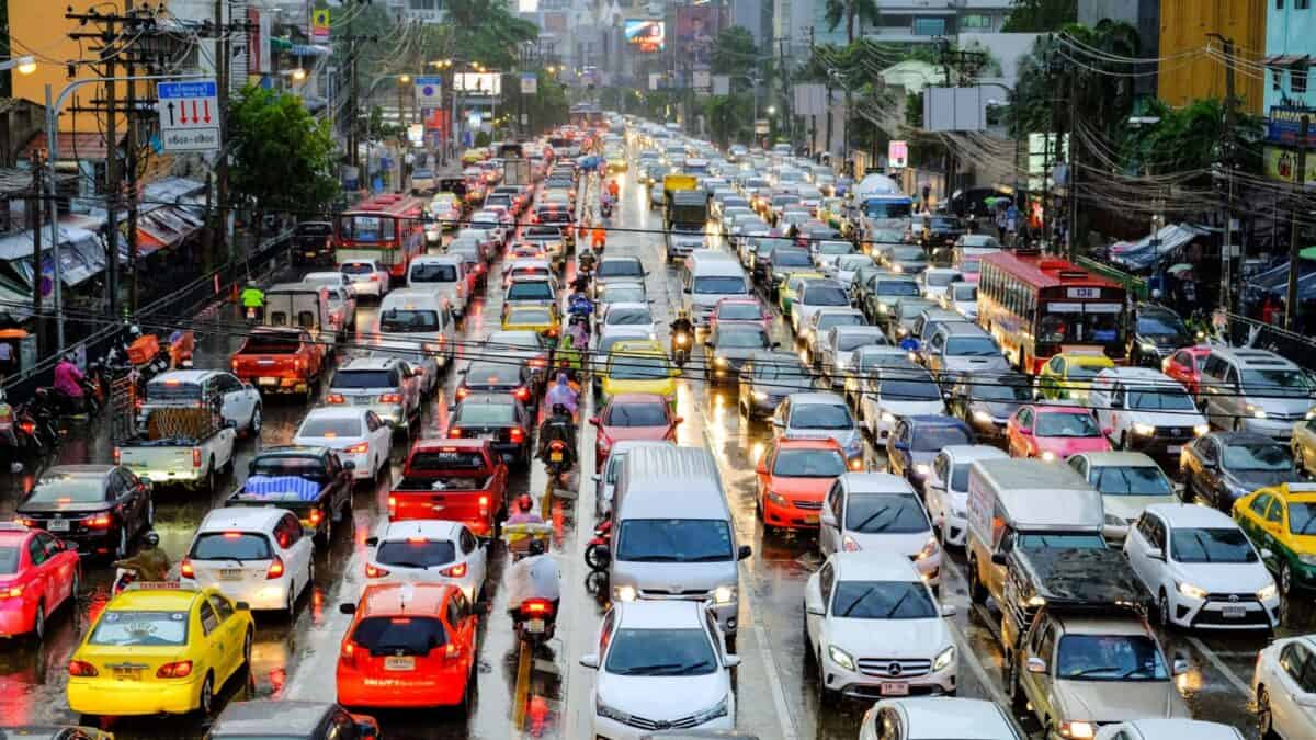 Traffic in Bangkok, Thailand,