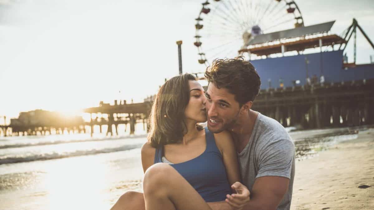Couples at Santa Monica Pier.